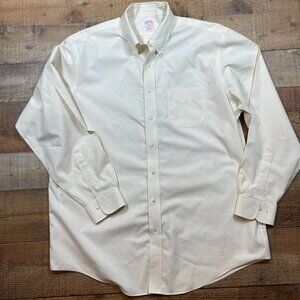 Brooks Brothers Yellow Reg Fit the Original Polo Shirt size 17.5